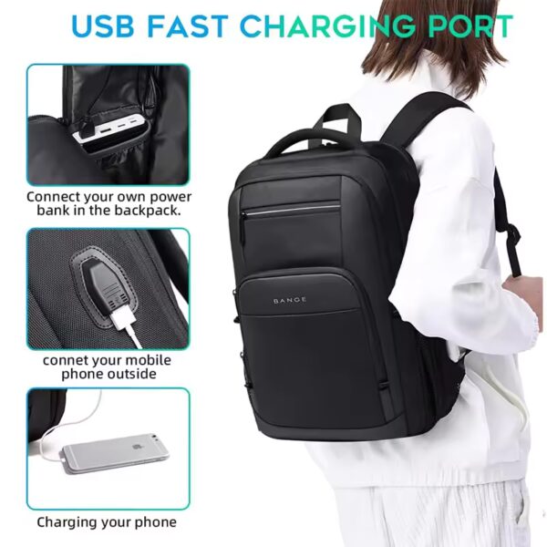 Travel Waterproof Backpack with USB Charging Port - Image 5