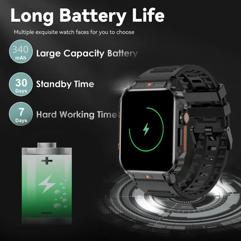 Men Smart Watch Bluetooth Call 24/7 Heart Rate Monitor - Image 6