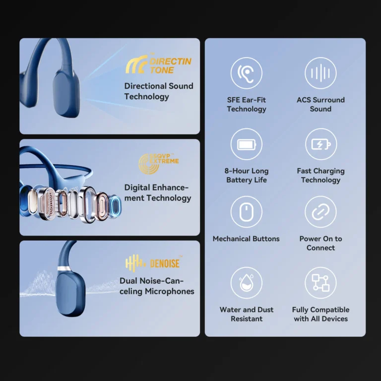 Bone Conduction Earphone Open Ear Bluetooth Wireless - Image 3