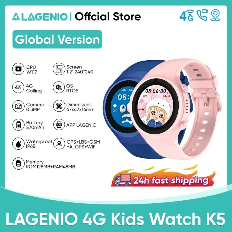 Kids Watch GPS Location Tracke Sim Card Camera