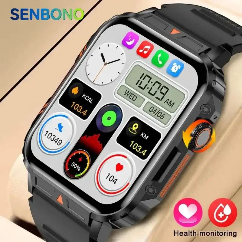 Men Smart Watch Bluetooth Call 24/7 Heart Rate Monitor