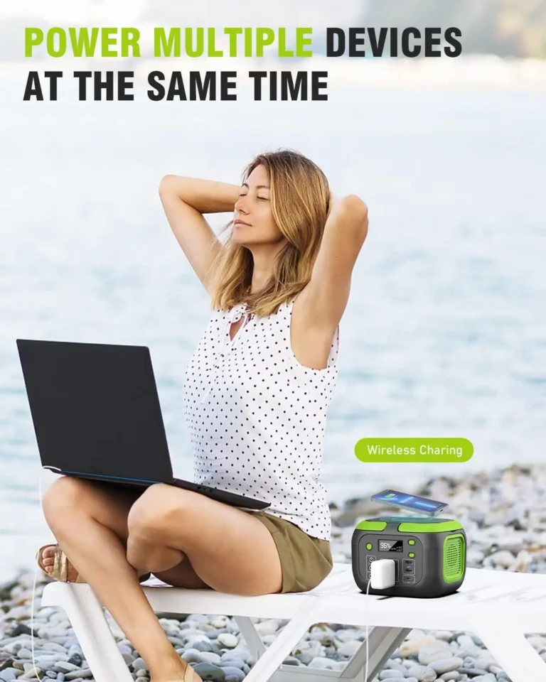 200W Portable Power Station 155Wh Solar Generator 42000mAh Power - Image 2