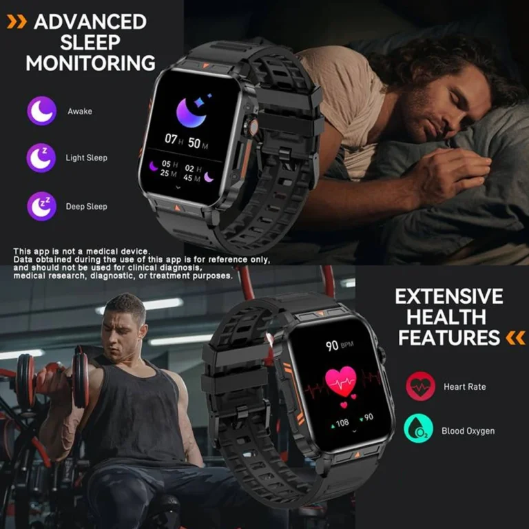 Men Smart Watch Bluetooth Call 24/7 Heart Rate Monitor - Image 5